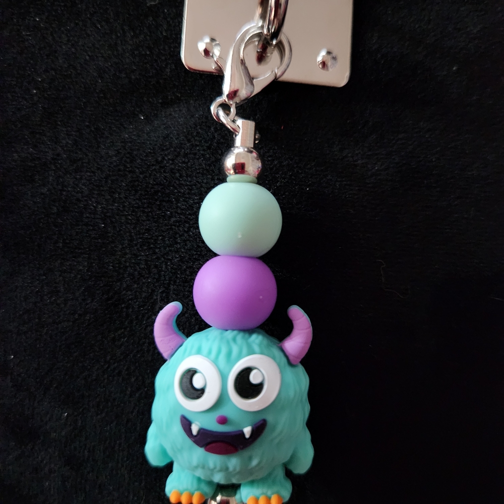 Cute Monster Tumbler Charm with Beads